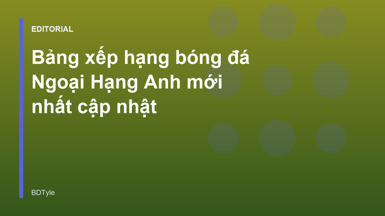Bảng xếp hạng bóng đá Ngoại Hạng Anh